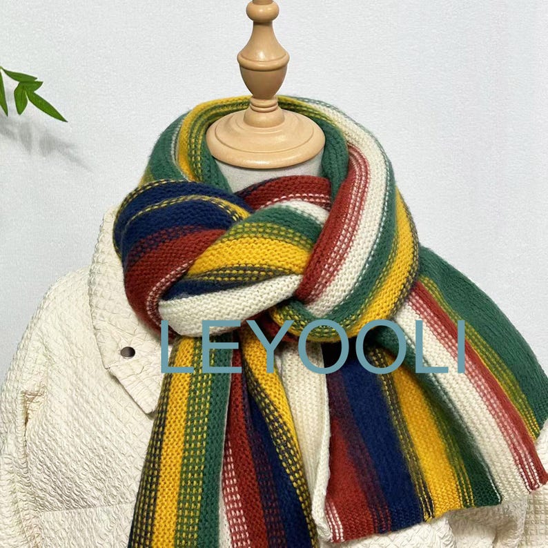 Custom Embroidered Cotton Knit Scarf – Personalized Winter Wrap