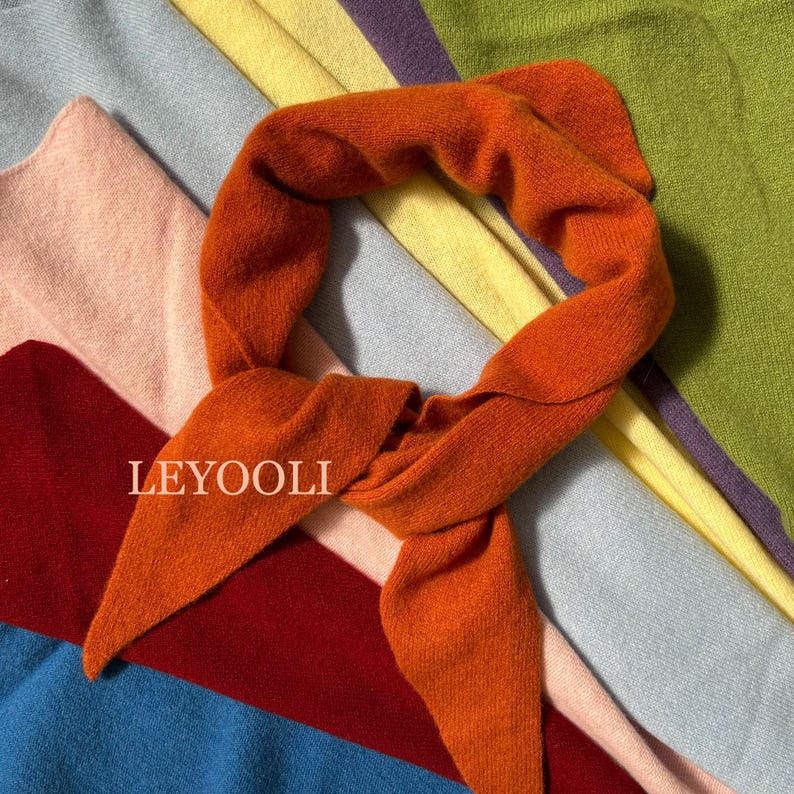 Wool Triangle Scarf: Soft Knit Shawl Wrap - Elegant Winter Neck Scarf