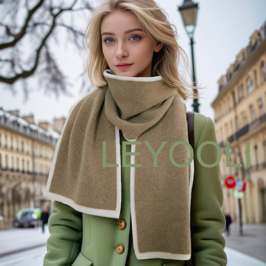 Camel Cashmere Knitted Scarf, Soft Warm Winter Scarf