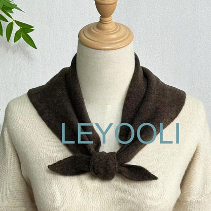 Green Wool Blend Triangle Scarf: Cozy Winter Bandana