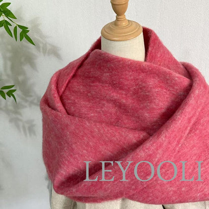 Gradient Mohair Scarf | Pink and Gray Winter Wrap