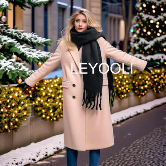 Black Mohair Blend Scarf, Winter Tassel Scarf