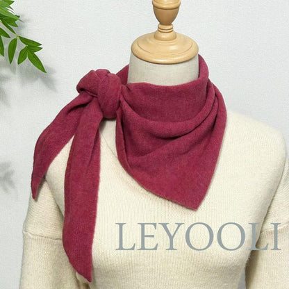 Rose Wool Blend Triangle Scarf: Cozy Winter Bandana