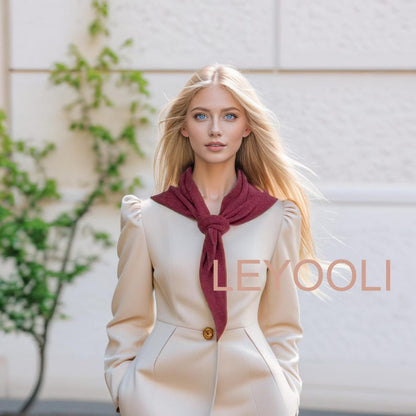 Rose Wool Blend Triangle Scarf: Cozy Winter Bandana