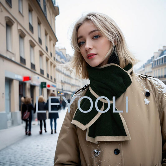 Black Cashmere Knit Scarf: Classic Solid Color, Warm Winter Scarf