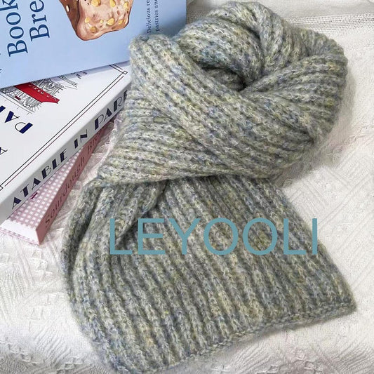 Hand Woven Wool Scarf | Winter Warm Thick Scarves | Elegant Multicolor Long Scarves | Christmas Gifts