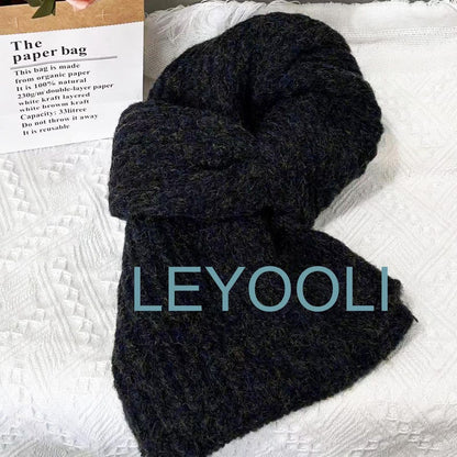 Hand Woven Wool Scarf | Winter Warm Thick Scarves | Elegant Multicolor Long Scarves | Christmas Gifts