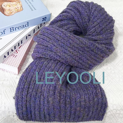 Hand Woven Wool Scarf | Winter Warm Thick Scarves | Elegant Multicolor Long Scarves | Christmas Gifts