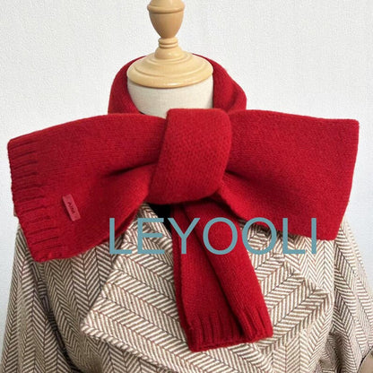 100% Wool Knit Scarf: Soft, Warm, Classic Winter Scarf