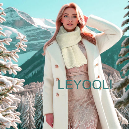 Hand Knitted White Scarf, Cotton Yarn, Warm Winter Scarf (165x22cm)