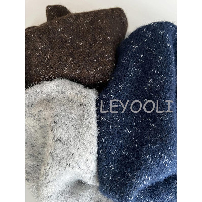 Knit Triangle Shawl Wrap: Soft Wool Blend Winter Scarf