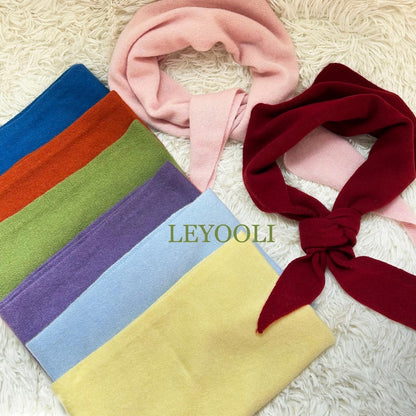 Wool Triangle Scarf: Soft Knit Shawl Wrap - Elegant Winter Neck Scarf