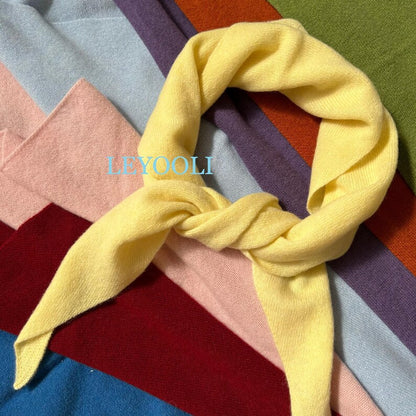 Wool Triangle Scarf: Soft Knit Shawl Wrap - Elegant Winter Neck Scarf