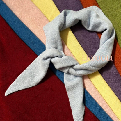 Wool Triangle Scarf: Soft Knit Shawl Wrap - Elegant Winter Neck Scarf
