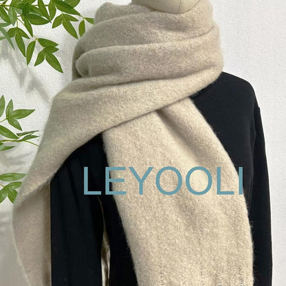 Gray Mohair Knit Scarf: Soft, Warm Winter Shawl with Tassels