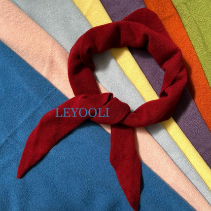 Wool Triangle Scarf: Soft Knit Shawl Wrap - Elegant Winter Neck Scarf