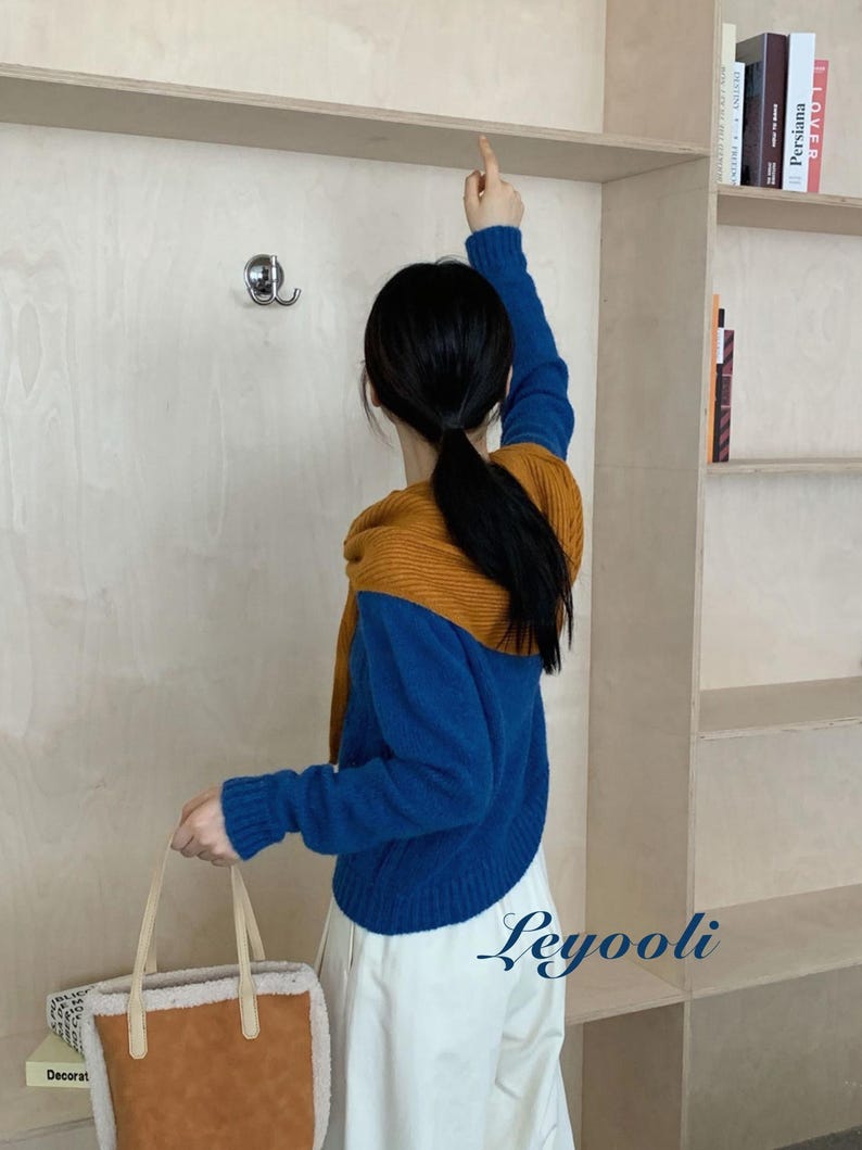 Handmade Mustard Yellow Knit Triangle Scarf, Ribbed Autumn Shawl