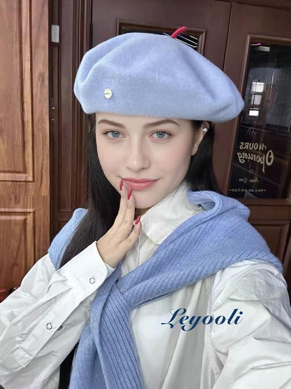 Light Blue Knit Triangle Scarf: Ribbed Neck Shawl with Slot