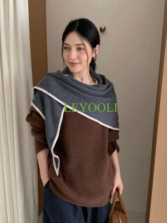 Handmade 100% Wool Charcoal Grey Shawl Wrap | Versatile Triangular Scarf | Soft Warm Winter Wrap | Timeless Knit Gift for Her