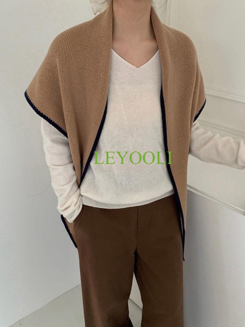 Handmade 100% Wool Warm Khaki Shawl Wrap | Minimalist Triangular Scarf | Soft Cozy Winter Shoulder Wrap | Natural Style Gift for Her