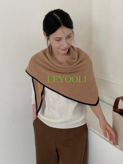 Handmade 100% Wool Warm Khaki Shawl Wrap | Minimalist Triangular Scarf | Soft Cozy Winter Shoulder Wrap | Natural Style Gift for Her
